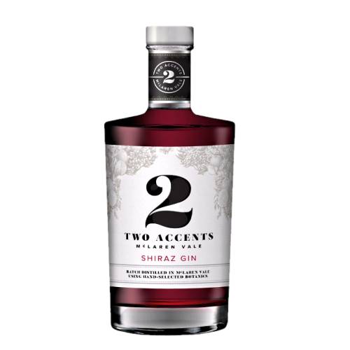 Two Accents Shiraz Gin crafted and batch distilled in a traditional copper post still in made from specially selected fruit from vines which are over 100 years old.