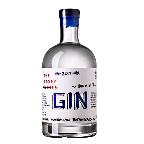 The Story Gin distilled with finger limes three different types of Myrtle wattle seeds lemon scented gum and Native Botanicals and Juniper.