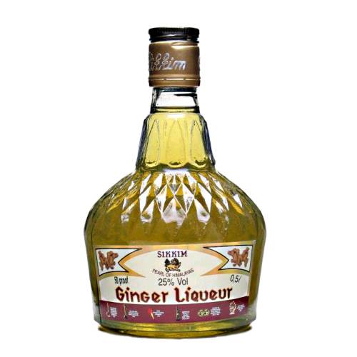 Ginger Liqueur Sikkim - Sikkim ginger liqueur is a tingling ginger liqueur produced in Sikkim an Indian state in the Himalayas and made from sweetened spirit this is flavoured with herbs with a real ginger kick.