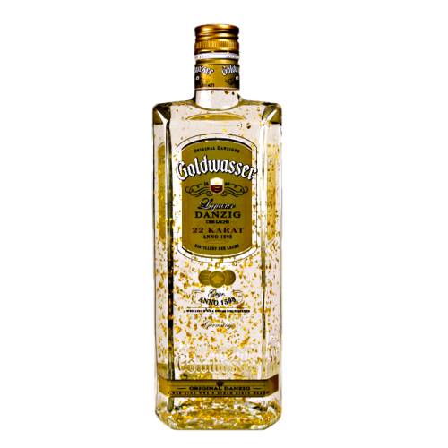 Goldwasser Liqueur - Goldwasser started being produced in 1598 by Danzig and gold leaf were added when it became thought that gold was valuable in the treatment of certain diseases.