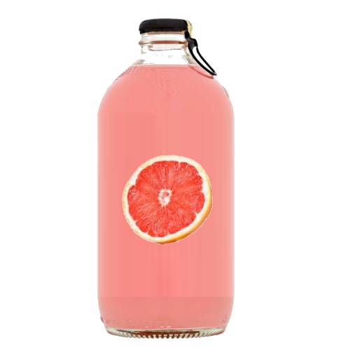 Grapefruit soda is carbonated grapefruit juce with carbon dioxide gas dissolved into the liqued under pressure.