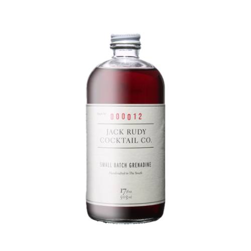 Grenadine Jack Rudy - Jack Rudy small batch grenadine starts with pomegranates from a small family farm in Madera CA to create a rich and full flavoured pure fruit grenadine.