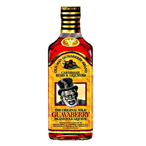 Guava Liqueur Old Man - Old Man Guavaberry liqueur is made on the island of sint maarten from oak aged spirit cane sugar and ripe local guavaberries and has a woody fruity spicy bitter sweet flavour.