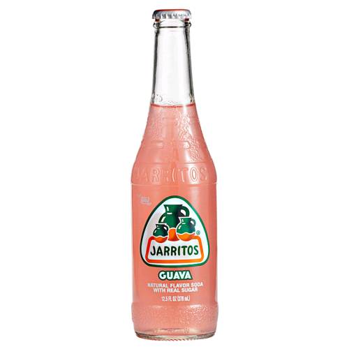 Guava Soda - Guava Soda is carbonated water with a guava fruit flavour and is a bright pink or red color.