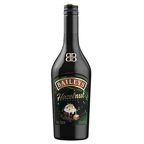 Baileys Hazelnut Cream Liqueur with a whisky base and full hazelnut flavour.