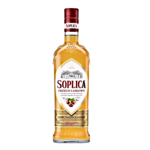Soplica hazelnut liqueur flavoured spirit drink careful blend of grain rye and wheat Soplica Hazelnut also contains the delicious flavour of hazelnuts carefully selected from the forests of Poland.