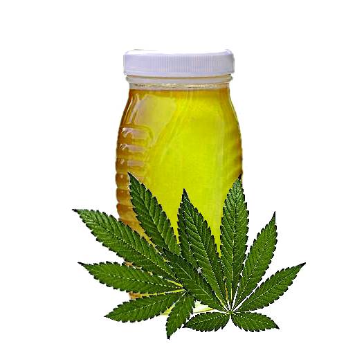 Hemp Honey is produced by bees that use sugary secretions of hemp plants flowers and made into a deep rich help flavour style honey.