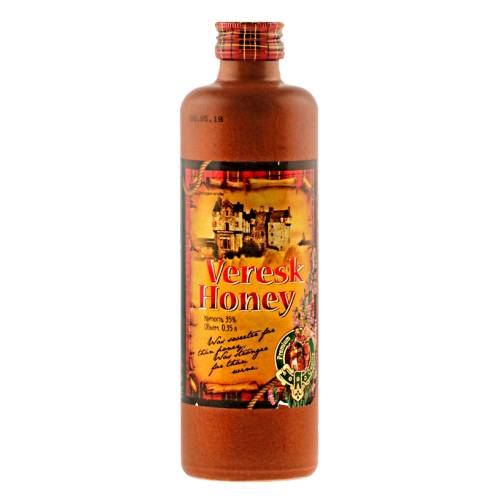 Honey Liqueur Veresk - Veresk honey liqueur made with purified water high quality rectified grain spirit fortified infusion of 16 herbs fortified apple juice ginseng infusion sugar and honey.