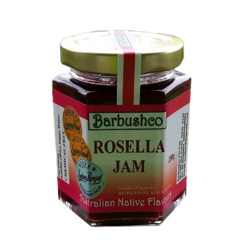 Rosella or Hibiscus Jam is a delectable tart fruit jam with a deep sharp flavour that lends itself favourably with meats as well as a spread.