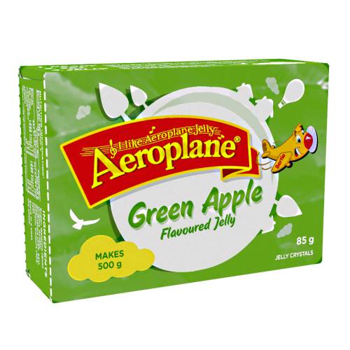 Apple jelly is made by adding apple jelly with warm water then alowed to set into tha thick green apple jelly.