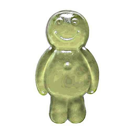 Cashew Jelly Babies are a gummi soft candy with a brown color made with sugar and gelatin making a sweet jelly with a taste of cashew nut.