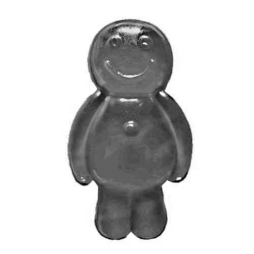 Licorice Jelly Babies are made with sugar and gelatin gummi candy making a soft jelly sweet with a strong licorice taste.