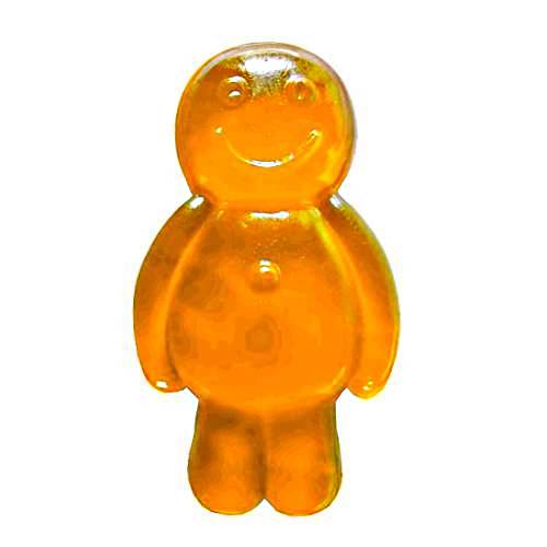 Passionfruit Jelly Babies are made with gelatin and sugar gummi candy making a soft jelly sweet with a strong fruity passion fruit taste.