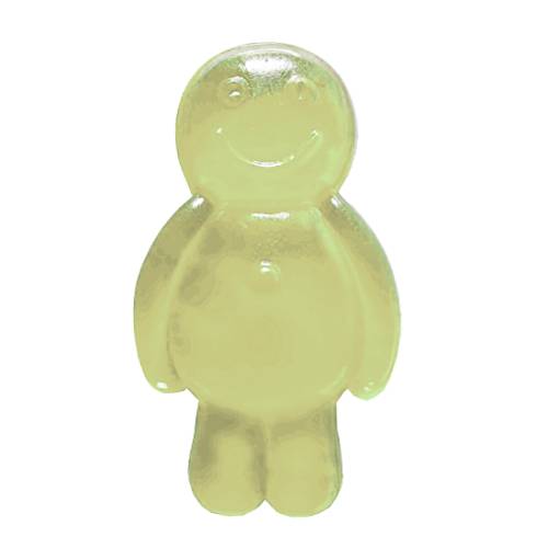 Pear Jelly Baby are a soft gummi candy with a warm color made with sugar and gelatin making a sweet jelly with a taste of pear.