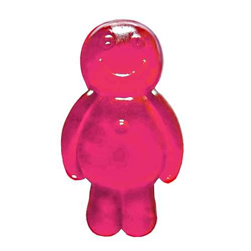 Jelly Baby with Pomegranate flavour are a gummi soft candy with a dark pink color made with sugar and gelatin and is sweet jelly with a rich Pomegranate flavour.