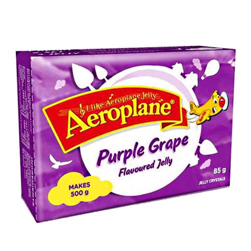 Grape jelly has a rich purple color and sweet grape taste and made with hot water and jelly crystals.