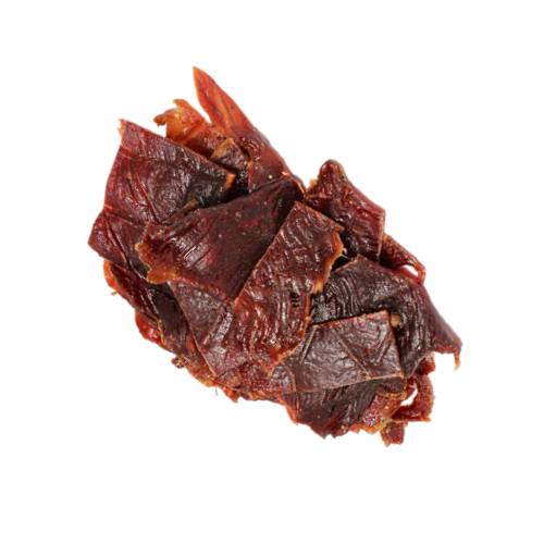 Jerky is lean trimmed meat that has been cut into strips and dehydrated to prevent spoilage.