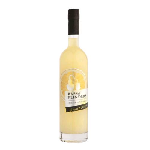 Lemon Liqueur Bass And Flinders - Bass And Flinders Limoncello sour and twisted made from the highest quality zest from organic lemons and sweet still spring water are used to produce a perfectly balanced summertime digestivo.