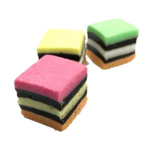Licorice Allsorts - Liquorice or licorice allsorts are assorted liquorice confectionery made from liquorice root some sugar and jelly fruit flavourings and gelatine. Some are flavoured from aniseed and is not botanically related to liquorice root or licorice root.	