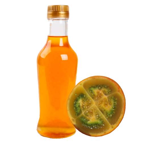 Lulo Syrup - Lulo Syrup is made by cooking Lulo juice with sugar into a thick sweet syrup and bright orange look.