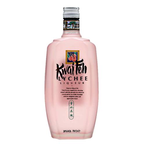 Kwai Feh Lychee Liqueur with lychee fruit which is captured in this light sweet natural tasting liqueur.