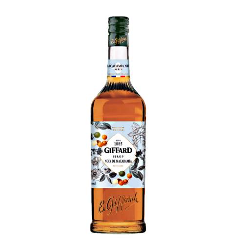 Macadamia Syrup Giffard - Giffard Macadamia nut syrup with rich amber in colour and roasted macadamia flavour with a pleasant oily sweetness.