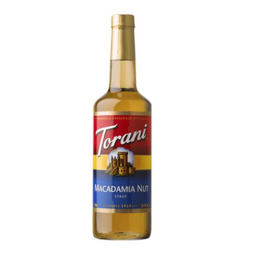 Macadamia Syrup Torani - Torani Macadamia nut syrup sweet yet rich it shines like the sun in your mochas cocoas and lattes.