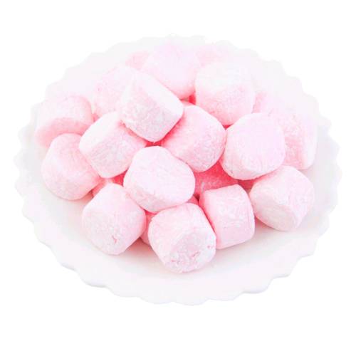 Raspberry Marshmallow is a sweets that in its modern form typically consists of sugar water and gelatin consistency molded into small cylindrical pieces and coated with corn starch.