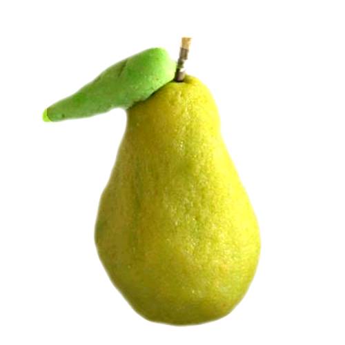 Pear Marzipan is a confection consisting primarily of sugar or honey and almond meal with a pear flavour.