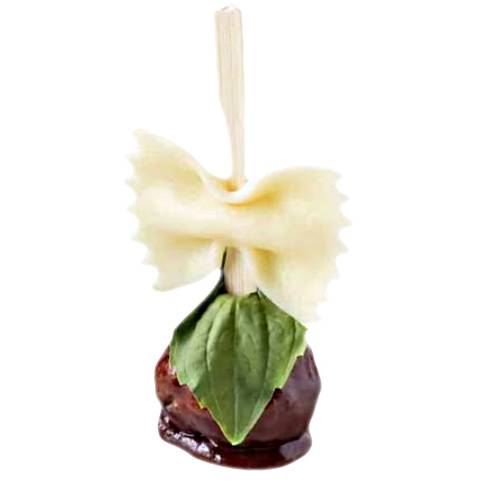 Beef Pasta Meat Ball is a meat ball with pasta and italian greens like basil or rocket.