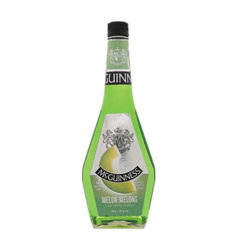 McGuinness melon flavor liqueur made sweet with ripe melons and green in color.