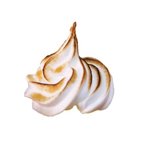 Meringue - Meringue is a type of dessert or candy often associated with French Spanish Swiss and Italian cuisine traditionally made from whipped egg and sugar and occasionally an acidic ingredient such as lemon or cream of tartar also known to make Pavlova.