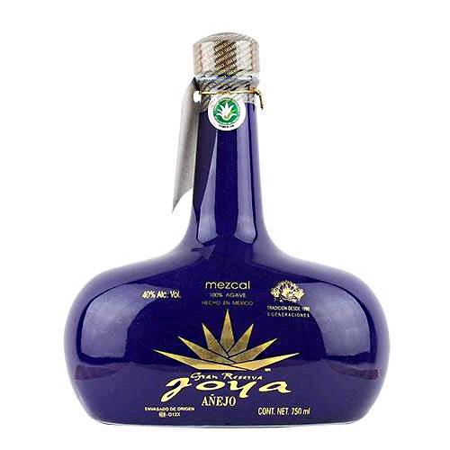 Mezcal Joya Azul - Joya Azul Mezcal Gran Reserva made with Agave Espadin in Oaxaca town of Tlacolula Matamaros and aged in oak barrels.