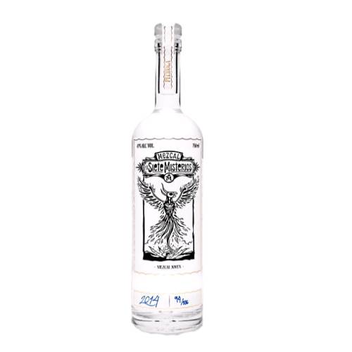 Mezcal Los Siete Misterios - Los Siete Misterios Mezcal Pechuga is hand milled and triple distilled in a copper still. Before the third distillation fruit and spices are added to the blend.