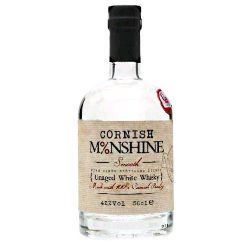 Moonshine Cornish - Cornish Moonshine made from five times distilled Cornish barley clean and clear looking a sharp taste.