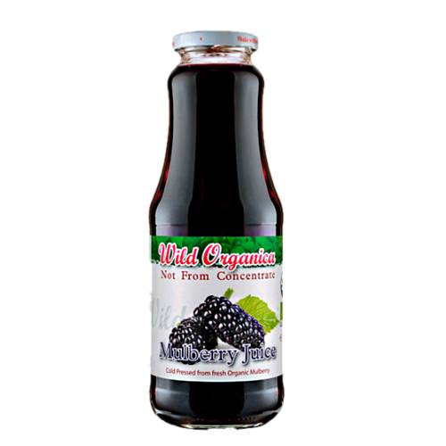 Mulberry Juice made by squeezing the juice from ripe purple mulberries.