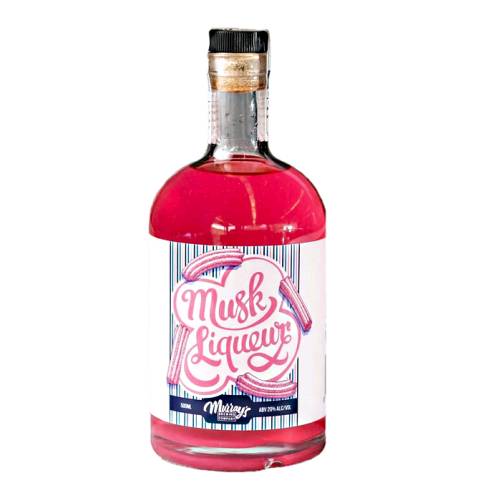 Musk Liqueur Murrays - Murrays musk liqueur with soft pink flavour flooding with memories of fair days shows and circuses all at the clutch of your hand.