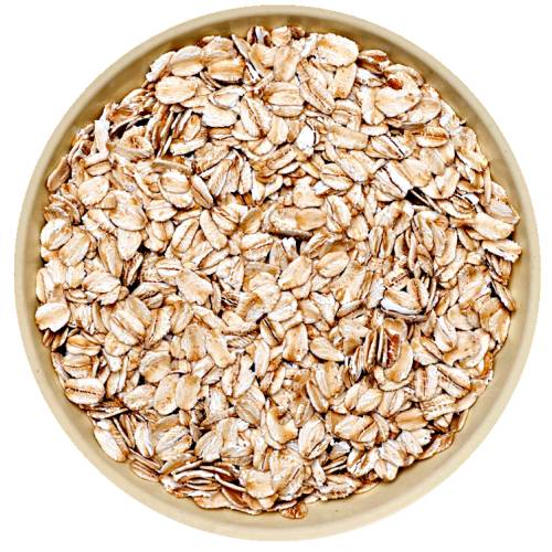 Oats Rolled - Rolled oats are a type of whole grain made from oat groats that have been dehusked and steamed before being rolled into flat flakes.
