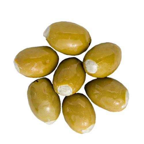 Feta cheese stuffed olive are cleaned olives stuffed with feta cheese.