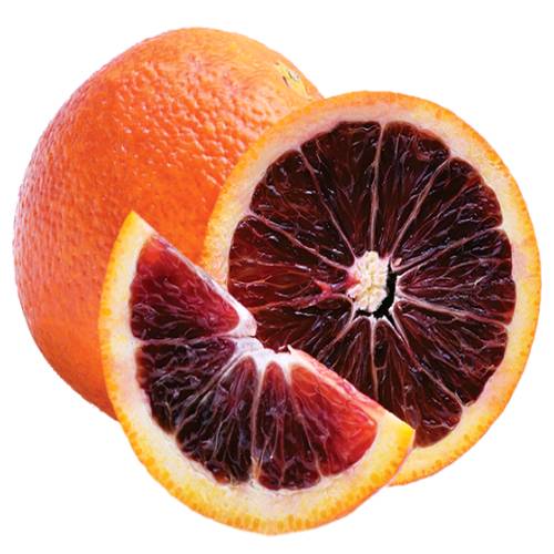 Blood orange is a variety of orange with crimson near blood colored flesh and is one of the sweet orange varieties Citrus sinensis and also known as the raspberry orange.