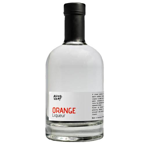 Autonomy Orange Liqueur is made using a blend of orange and blood orange peels from the juices they squeeze fresh each day this liqueur has a bold upfront citrus note balanced by sweetness and luxurious mouthfeel.