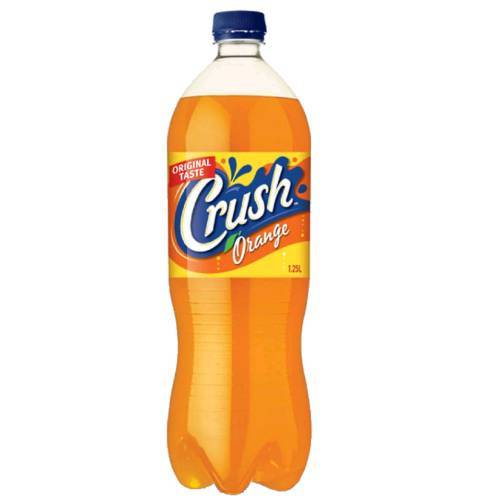 Orange Soda Crush - Crush Orange Soda is a deep rich orange color carbonated orange flavour.