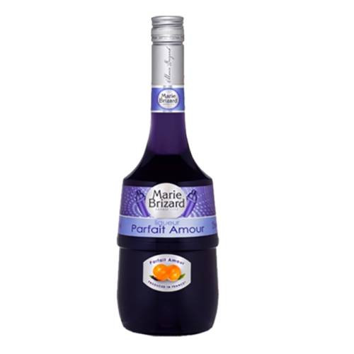 Marie Brizard parfait amour liqueur flavours of rose petal lavender and orange overlayed with a subtle hint of vanilla and almonds also knowen as perfect love.