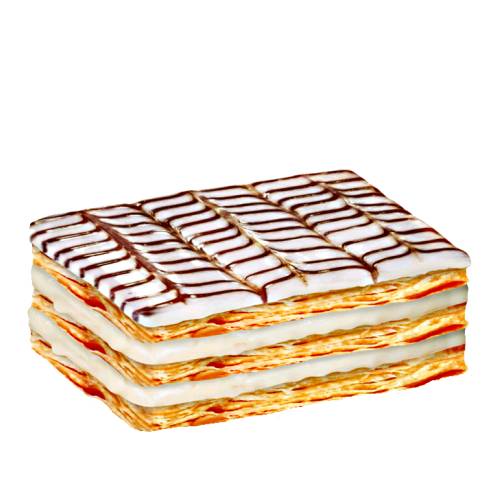 Mille Feuilles Pastry or Thousand Leaves Pastry or Vanilla Slice is a dessert made of puff pastry layered with pastry cream and top glazed.
