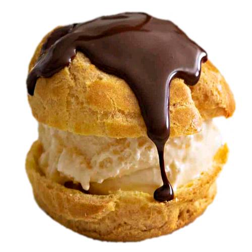 Pastry Profiterole - Profiterole or cream puff or chou a la creme is a filled choux pastry ball with a typically sweet and moist filling of whipped cream or custard or pastry cream or ice cream.