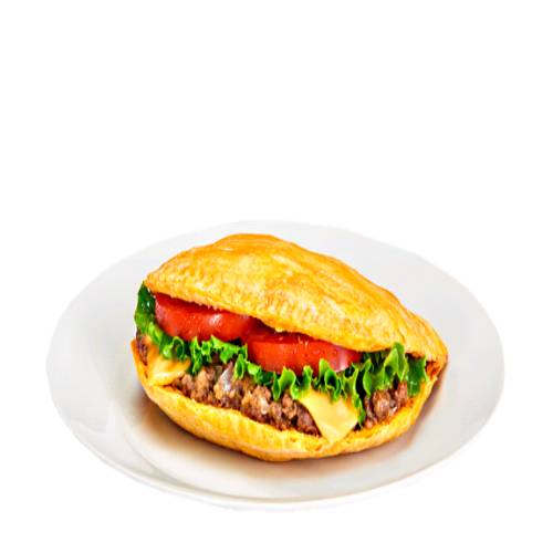 Mega Patties is a pastry that contains many fillings and spices baked inside a flaky shell.