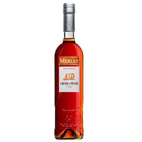 Merlet peach liqueur Vineyard Peach liqueur Creme de Peche de Vigne is made from a very peculiar variety of peaches once grown along the vineyards.