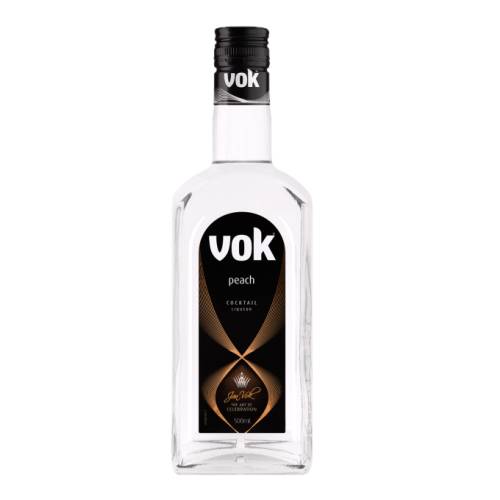 Vok peach liqueur it delivers the juicy flavour of ripe peaches.