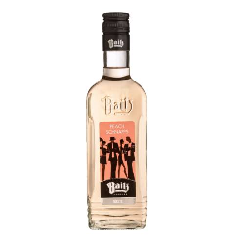 Peach Schnapps Baitz - Pale pink in appearance this intensely aromatic liqueur is versatile in its uses. This elegant peach liqueur is ideally consumed when extremely well chilled.