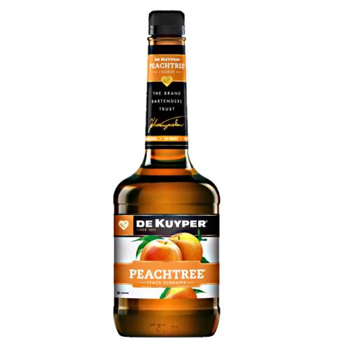Alcoholic beverage made with distilled peachtree spirit.